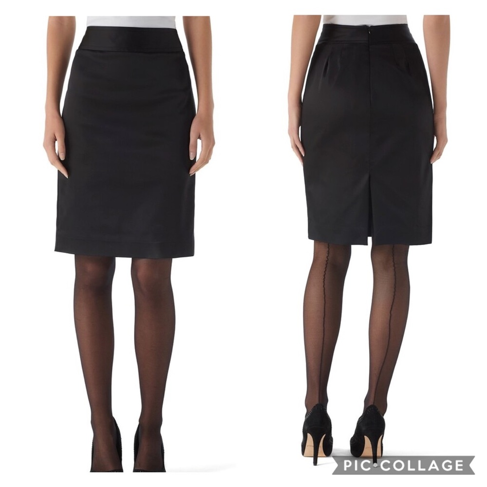 White House Black Market Satin Pencil Skirt